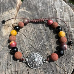 Armband „Mookait & braune Lava“