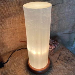 Selenit-Lampe „Zylinder“