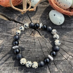 Armband „Dalmatinerjaspis & Onyx“